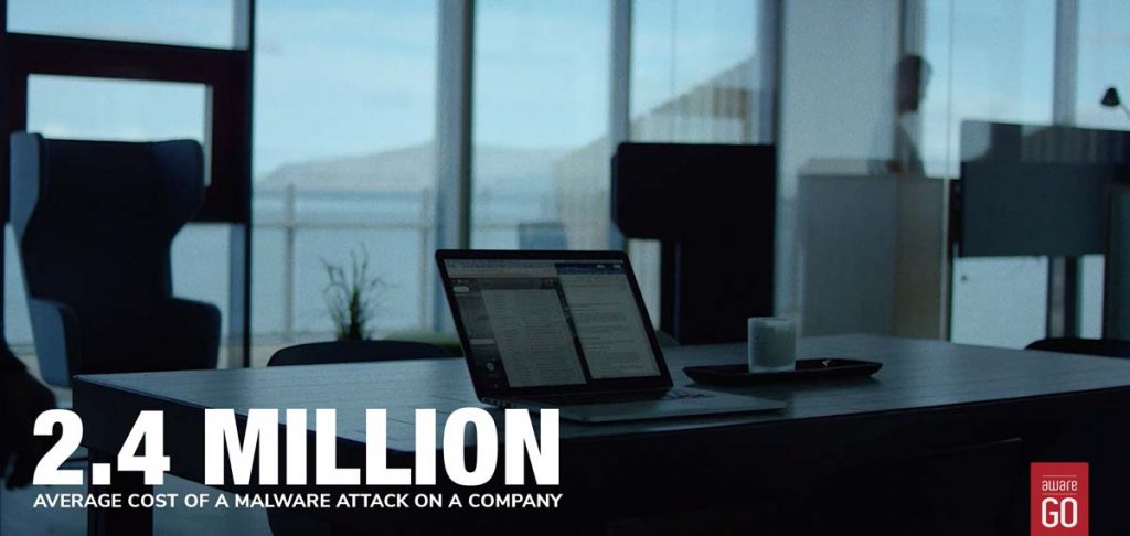 Employee engagement in cyber security because the cost of malware attack is high.