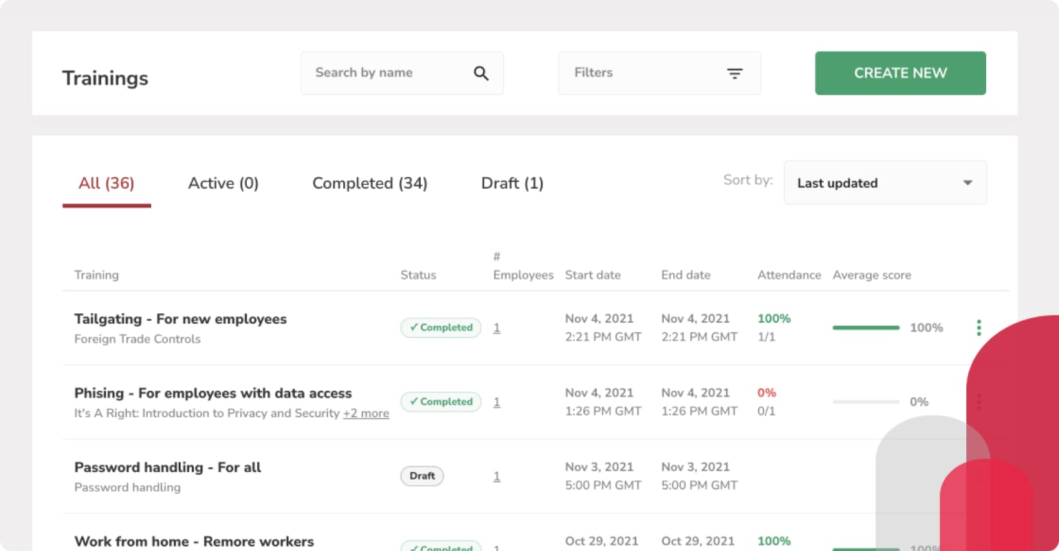 Sort Training Training list sorting - AwareGO