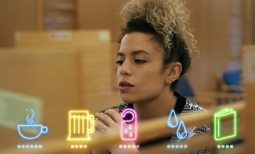 Still from new security awareness training module called Passphrases.